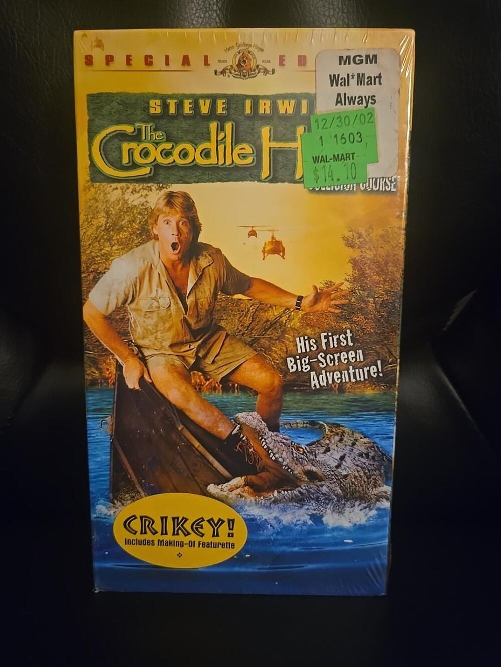 Steve Irwin The Crocodile Hunter Collision Course VHS 2002 NEW SEALED Special Ed